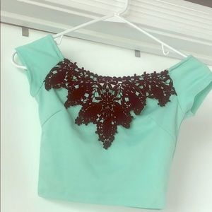 Charlotte Russe Mint Green crop top